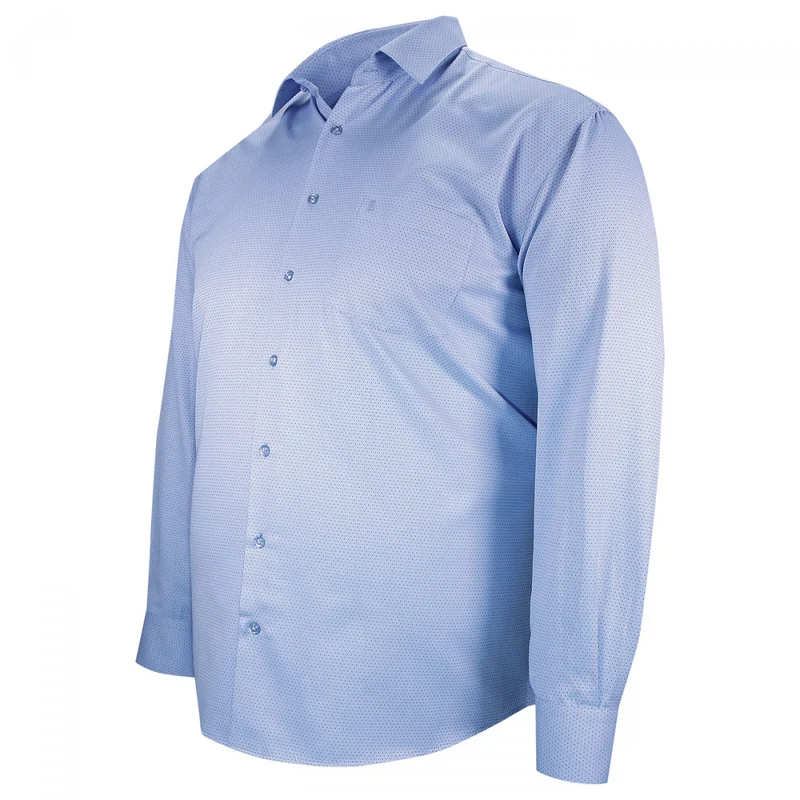 Chemise homme grande taille tissus premium armuré coupe droite BASTINI Doublissimo