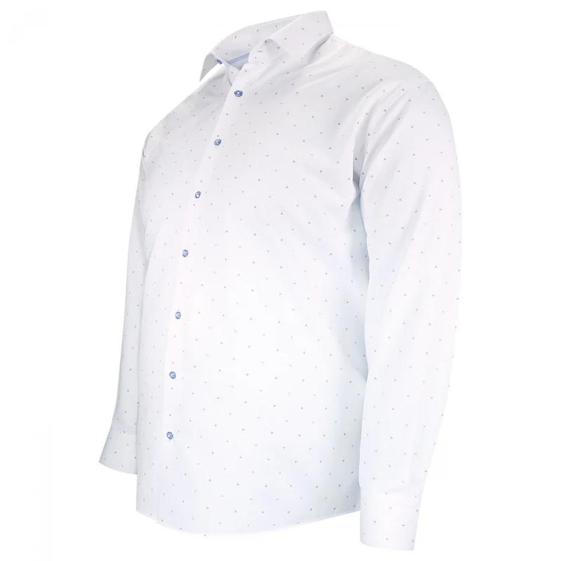 Chemise homme grande taille tissus à motifs coupe droite FURTIVO Doublissimo
