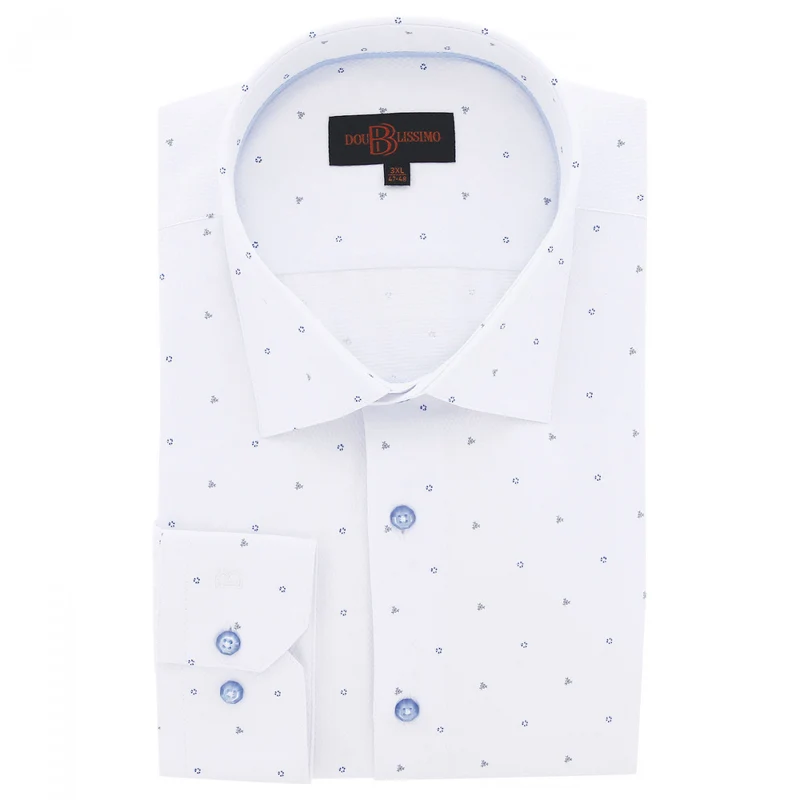 Chemise homme grande taille tissus à motifs coupe droite FURTIVO Doublissimo