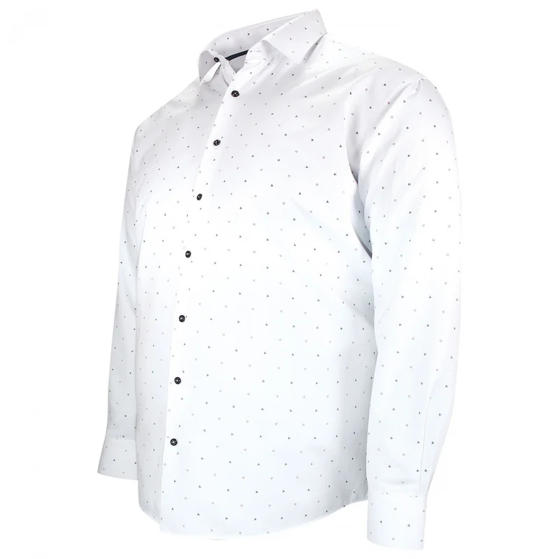 Chemise homme grande taille tissus à motifs coupe droite FURTIVO Doublissimo