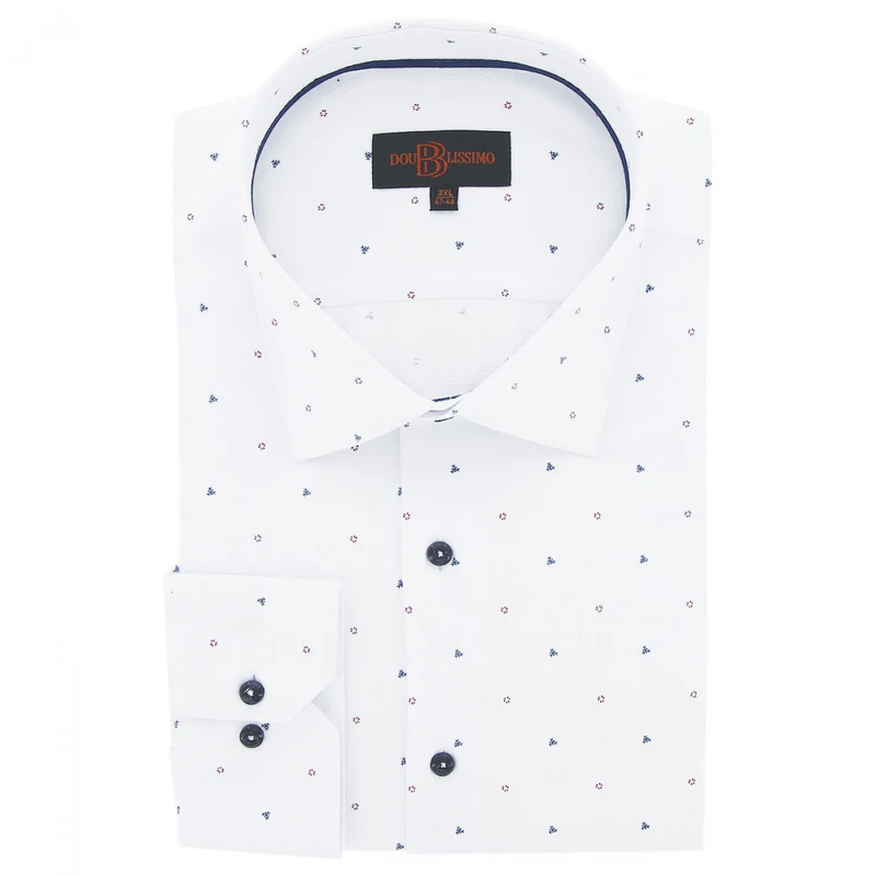 Chemise homme grande taille tissus à motifs coupe droite FURTIVO Doublissimo