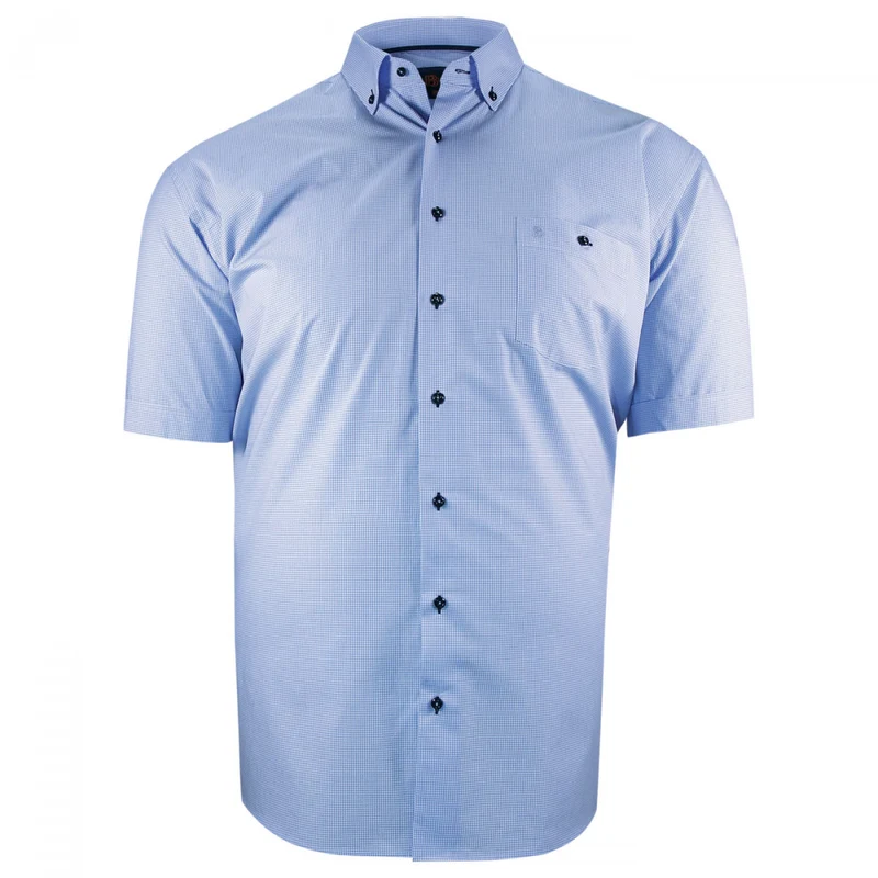 Chemise homme grande taille à motifs vichy coupe droite PIASTRE Doublissimo