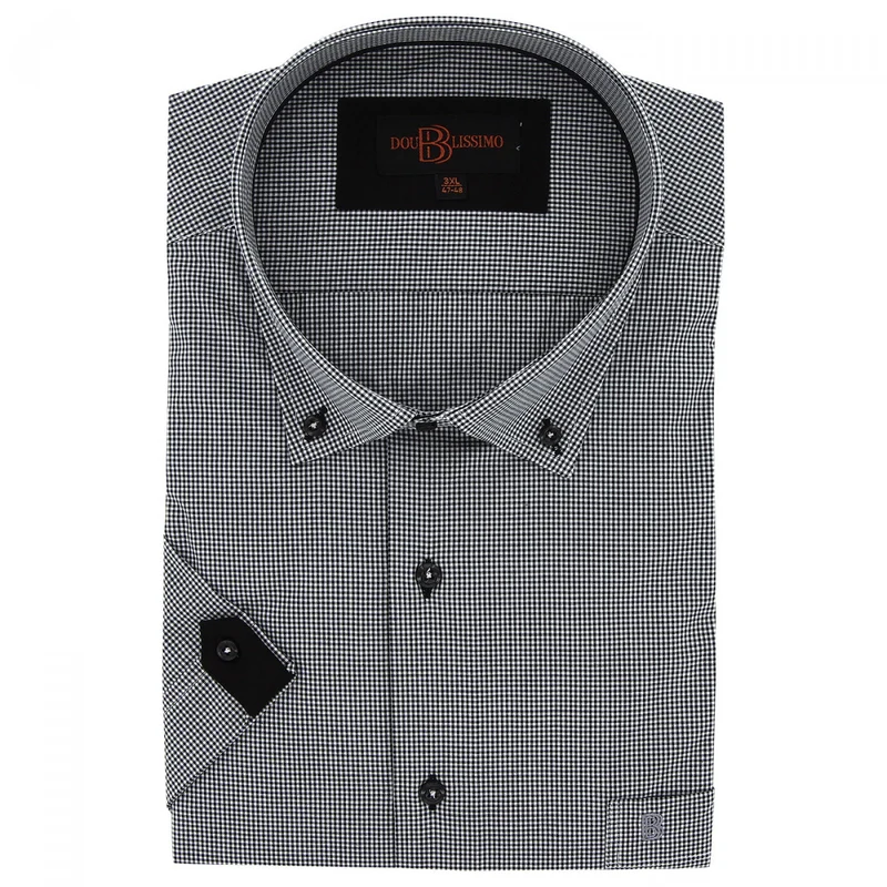 Chemise homme grande taille à motifs vichy coupe droite PIASTRE Doublissimo