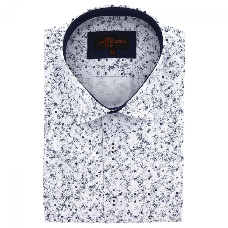 Chemise homme grande taille à motifs coupe droite NEVE Doublissimo