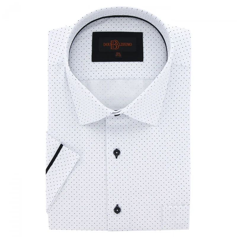 Chemise homme grande taille motifs à pois coupe droite PICCOLI Doublissimo