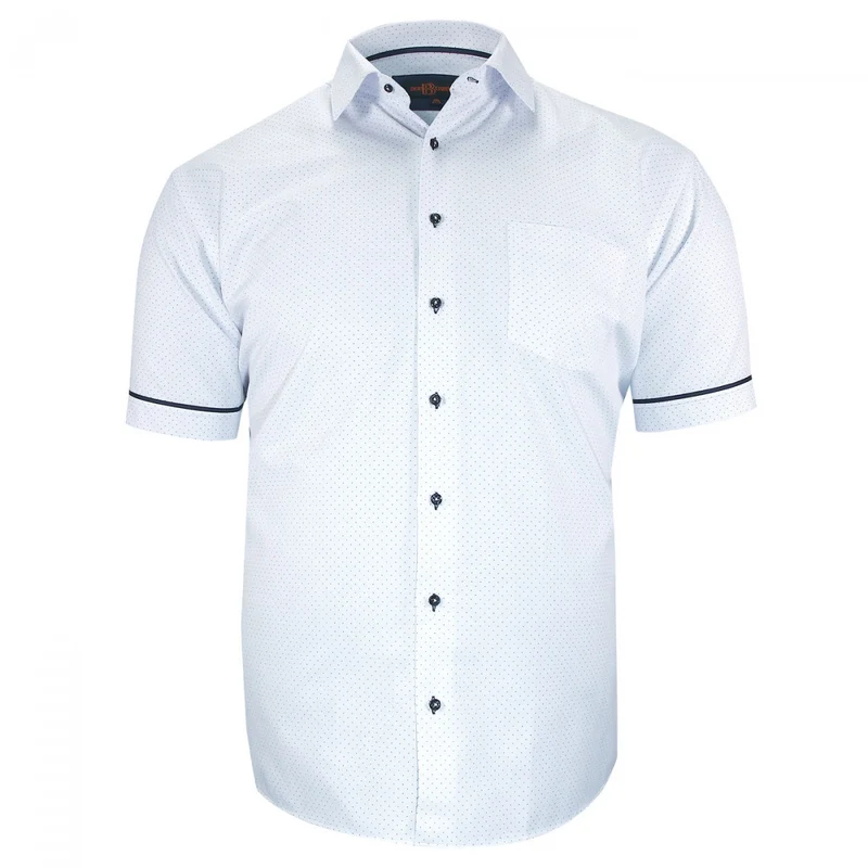 Chemise homme grande taille motifs à pois coupe droite PICCOLI Doublissimo