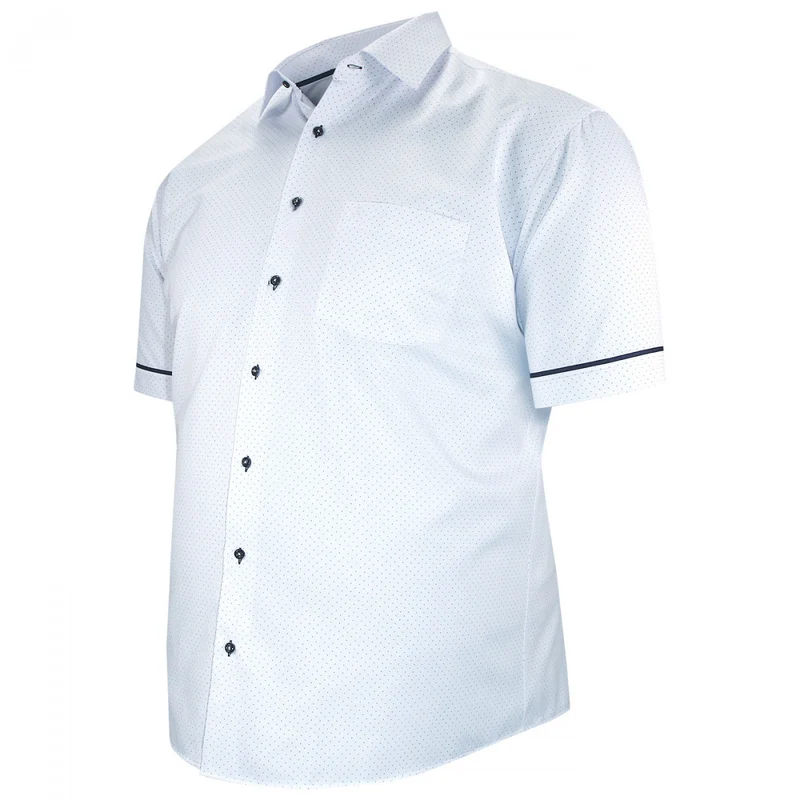 Chemise homme grande taille motifs à pois coupe droite PICCOLI Doublissimo