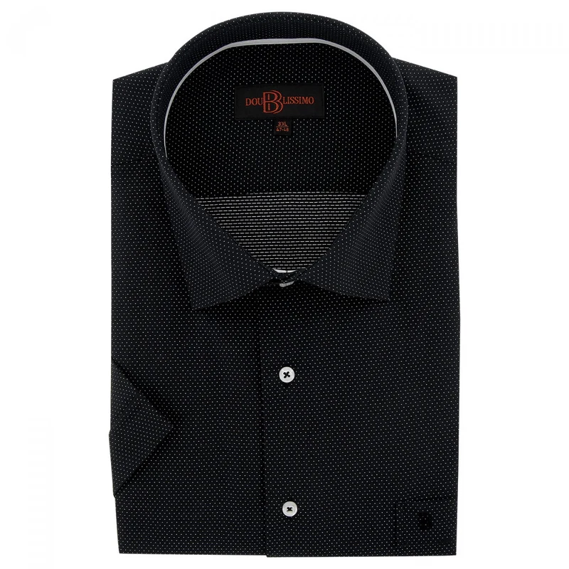Chemise homme grande taille motifs à pois coupe droite NOTTE Doublissimo