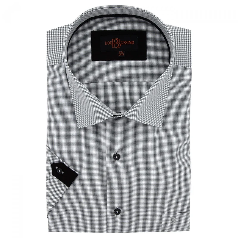 Chemise homme grande taille motifs à carreaux coupe droite CLASSICO Doublissimo