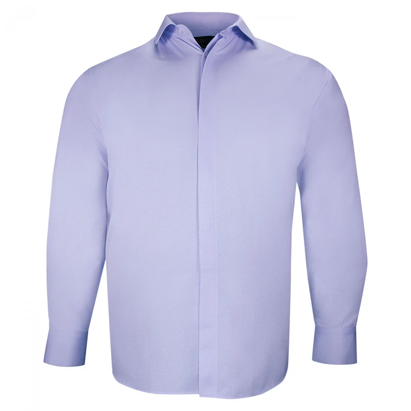 Chemise homme grande taille tissus premium armuré coupe droite ELGANZO Doublissimo