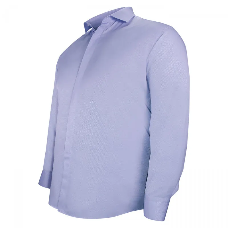 Chemise homme grande taille tissus premium armuré coupe droite ELGANZO Doublissimo