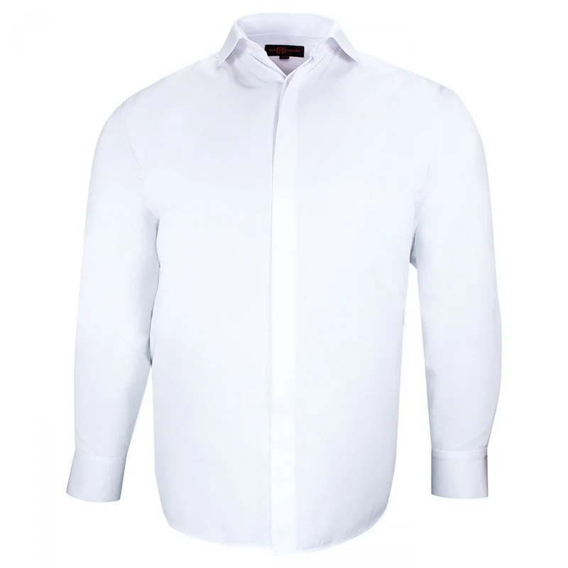 Chemise homme grande taille tissus premium armuré coupe droite ELGANZO Doublissimo