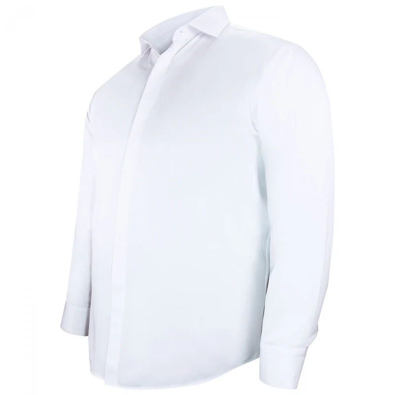 Chemise homme grande taille tissus premium armuré coupe droite ELGANZO Doublissimo