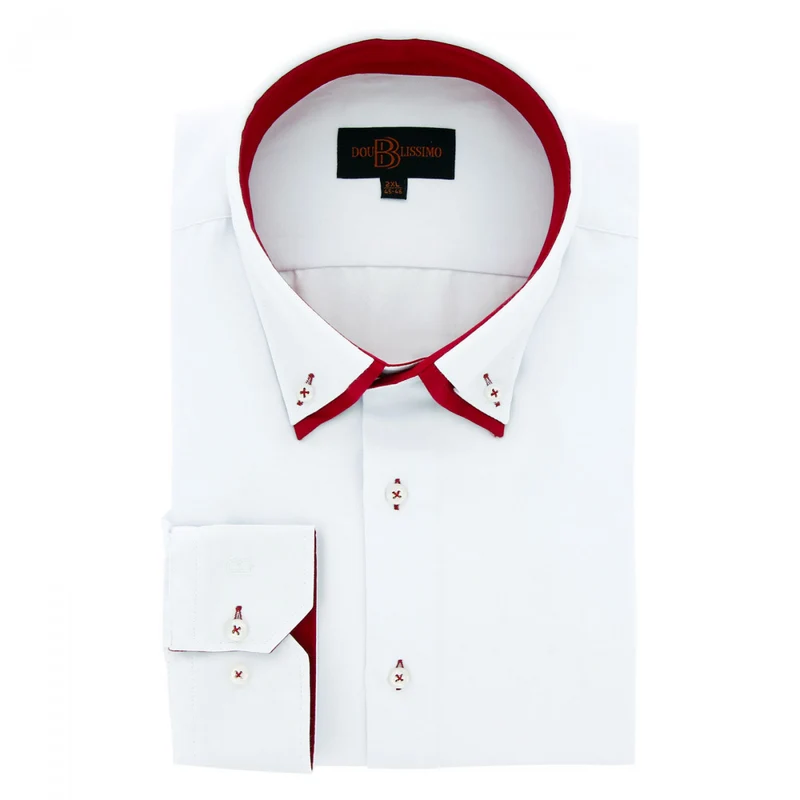 Chemise homme grande taille double col coupe droite DOBLO Doublissimo