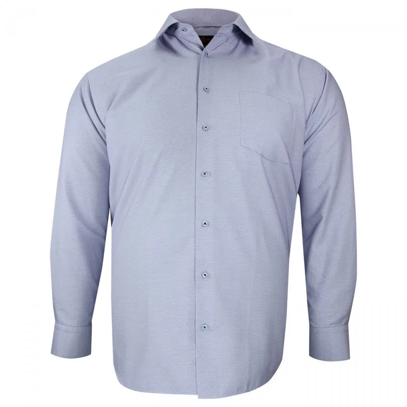 Chemise homme grande taille tissus premium armuré coupe droite DELLE Doublissimo
