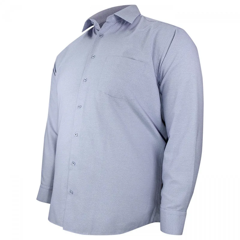 Chemise homme grande taille tissus premium armuré coupe droite DELLE Doublissimo