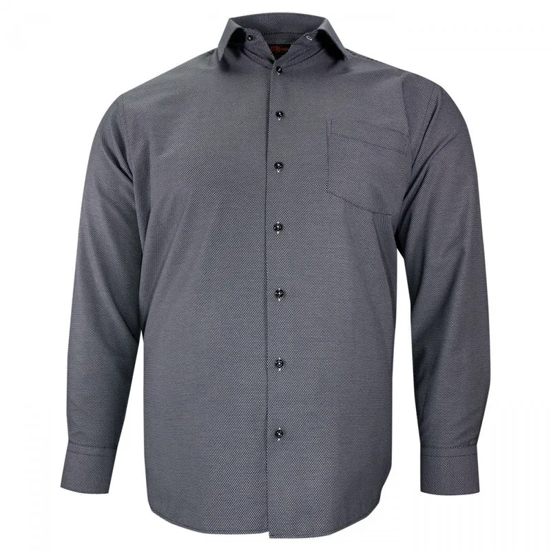 Chemise homme grande taille tissus premium armuré coupe droite DELLE Doublissimo