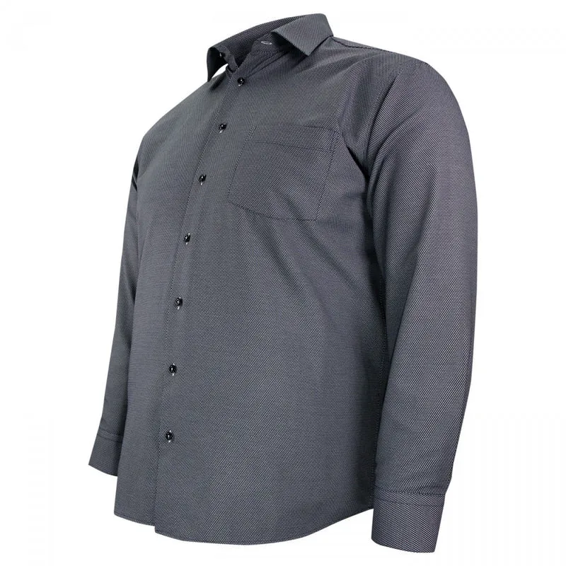 Chemise homme grande taille tissus premium armuré coupe droite DELLE Doublissimo