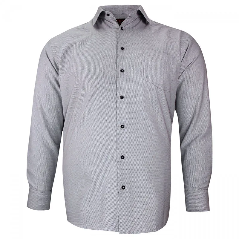 Chemise homme grande taille tissus premium armuré coupe droite DELLE Doublissimo