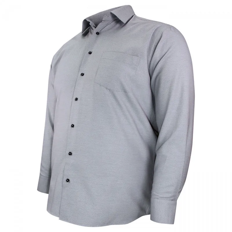 Chemise homme grande taille tissus premium armuré coupe droite DELLE Doublissimo