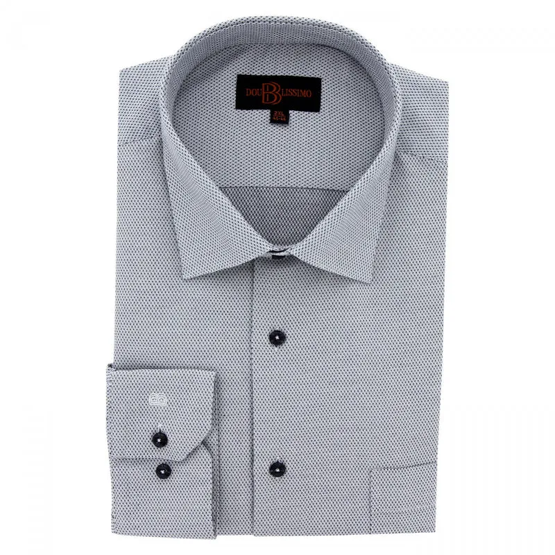 Chemise homme grande taille tissus premium armuré coupe droite DELLE Doublissimo