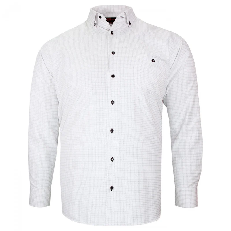 Chemise homme grande taille tissus premium à carreaux coupe droite CLASSO Doublissimo