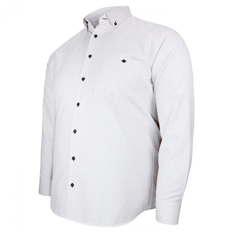 Chemise homme grande taille tissus premium à carreaux coupe droite CLASSO Doublissimo