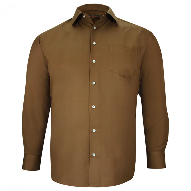 Chemise homme grande taille tissu premium à rayures coupe droite AUTUN Doublissimo