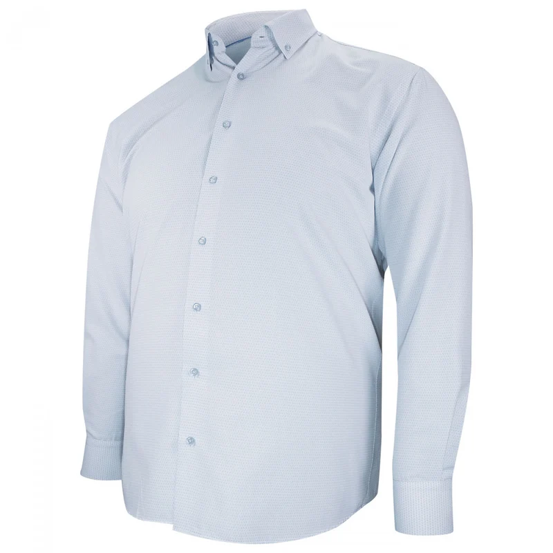 Chemise homme grande taille tissu imprimé coupe droite COLLETO Doublissimo