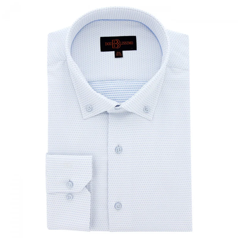Chemise homme grande taille tissu imprimé coupe droite COLLETO Doublissimo