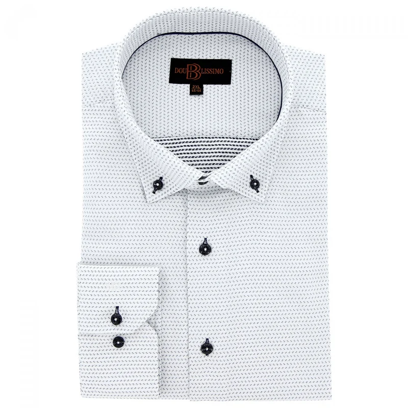 Chemise homme grande taille tissu imprimé coupe droite COLLETO Doublissimo