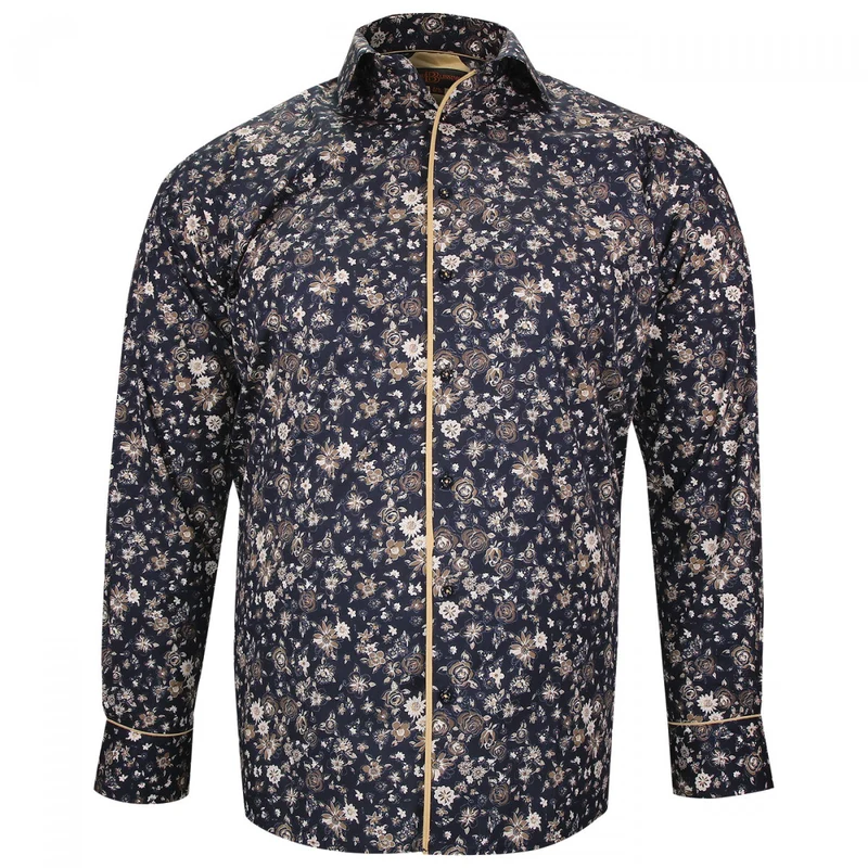 Chemise homme grande taille tissu imprimé coupe droite STAFLORE Doublissimo