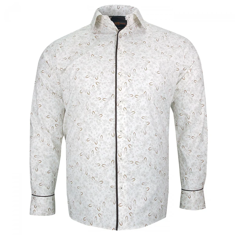 Chemise homme grande taille tissu imprimé coupe droite STAFLORE Doublissimo