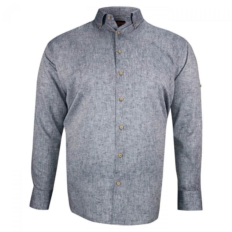 Chemise homme grande taille tissu lin et coton coupe droite COTOLINO Doublissimo
