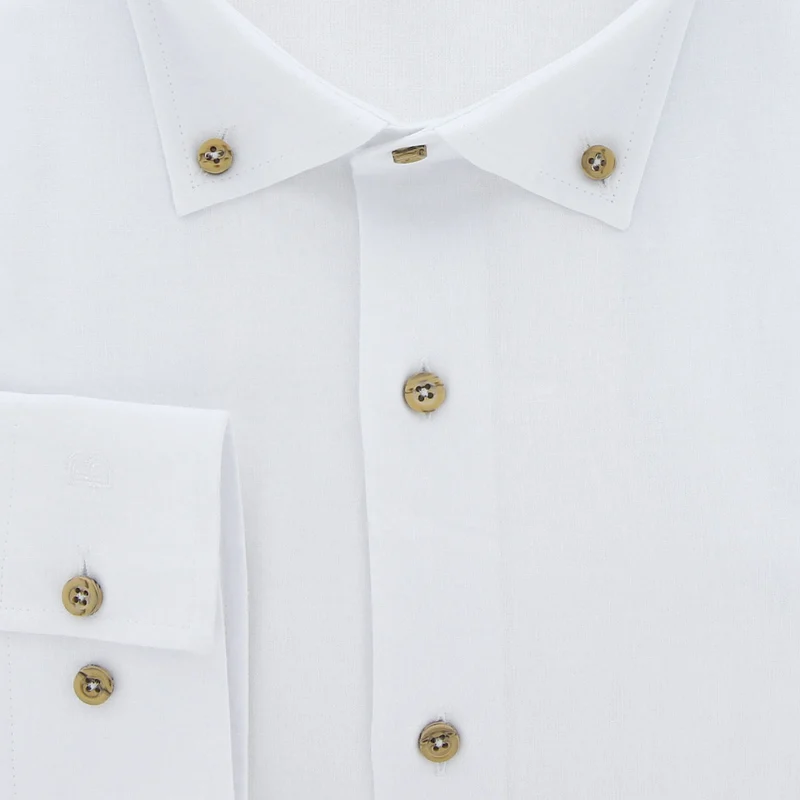 Chemise homme grande taille tissu lin et coton coupe droite COTOLINO Doublissimo