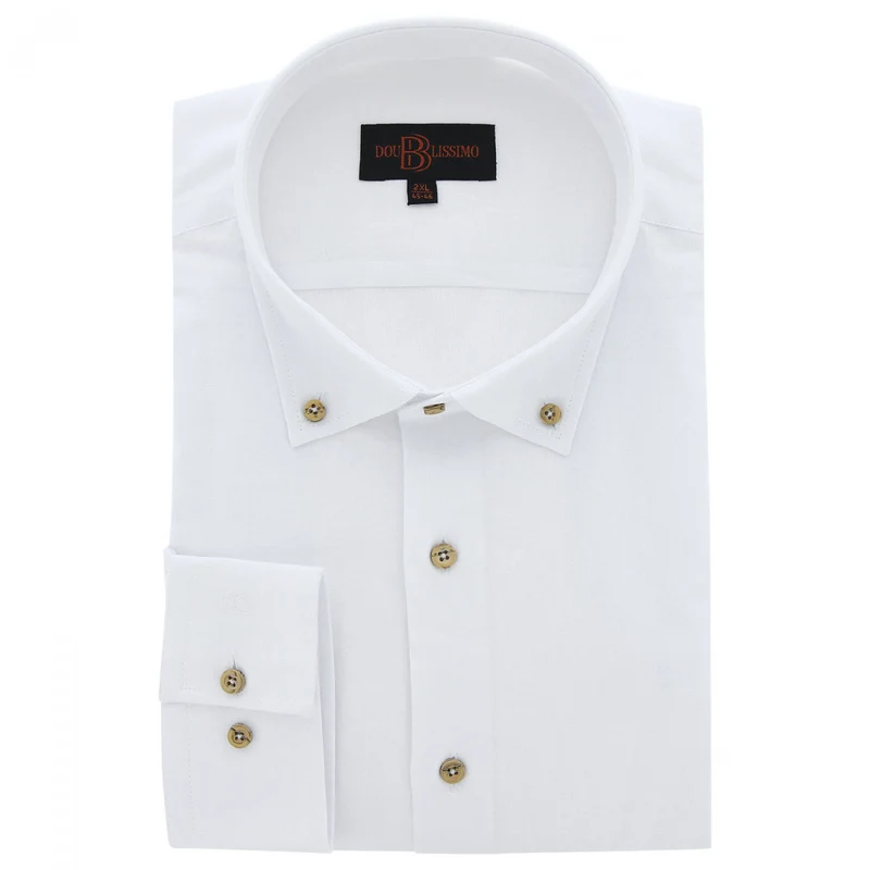 Chemise homme grande taille tissu lin et coton coupe droite COTOLINO Doublissimo