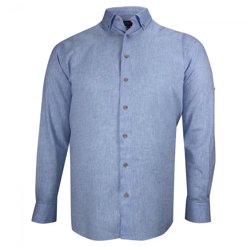 Chemise homme grande taille tissu lin et coton coupe droite COTOLINO Doublissimo