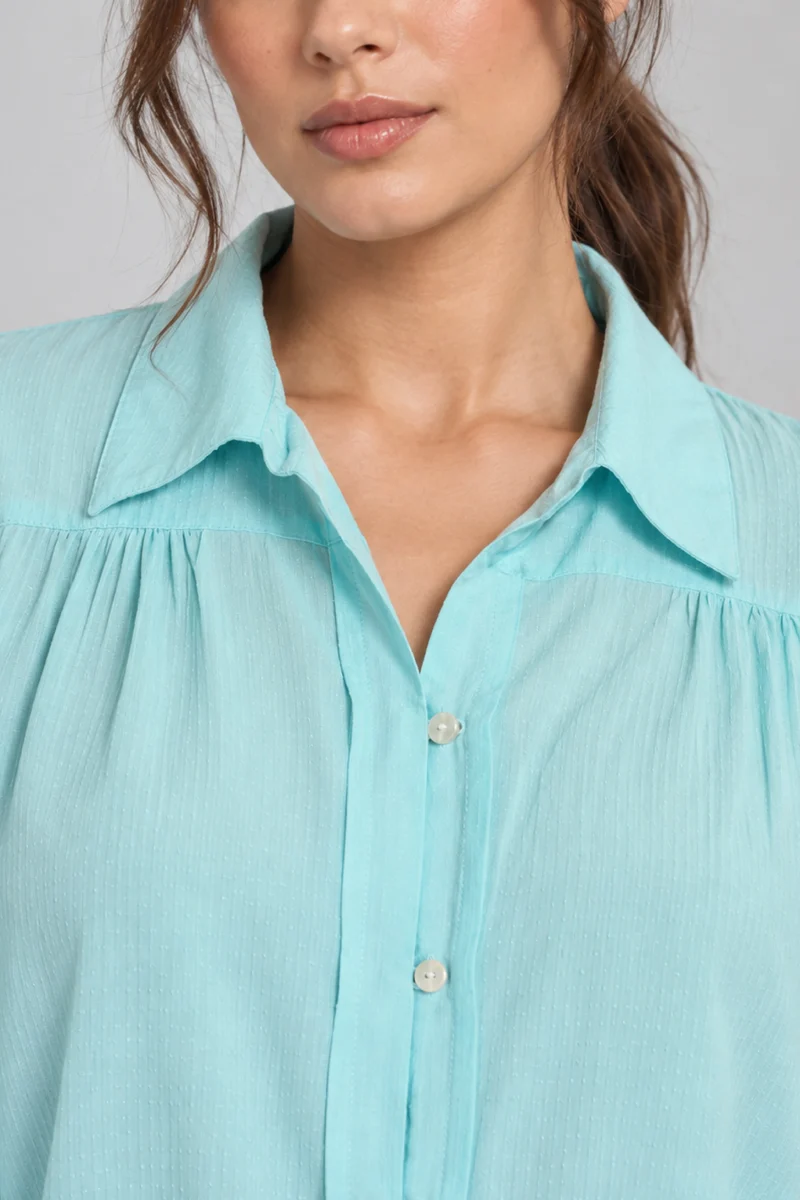 Sael|Viscose Dobby Textured Relaxed Shirt