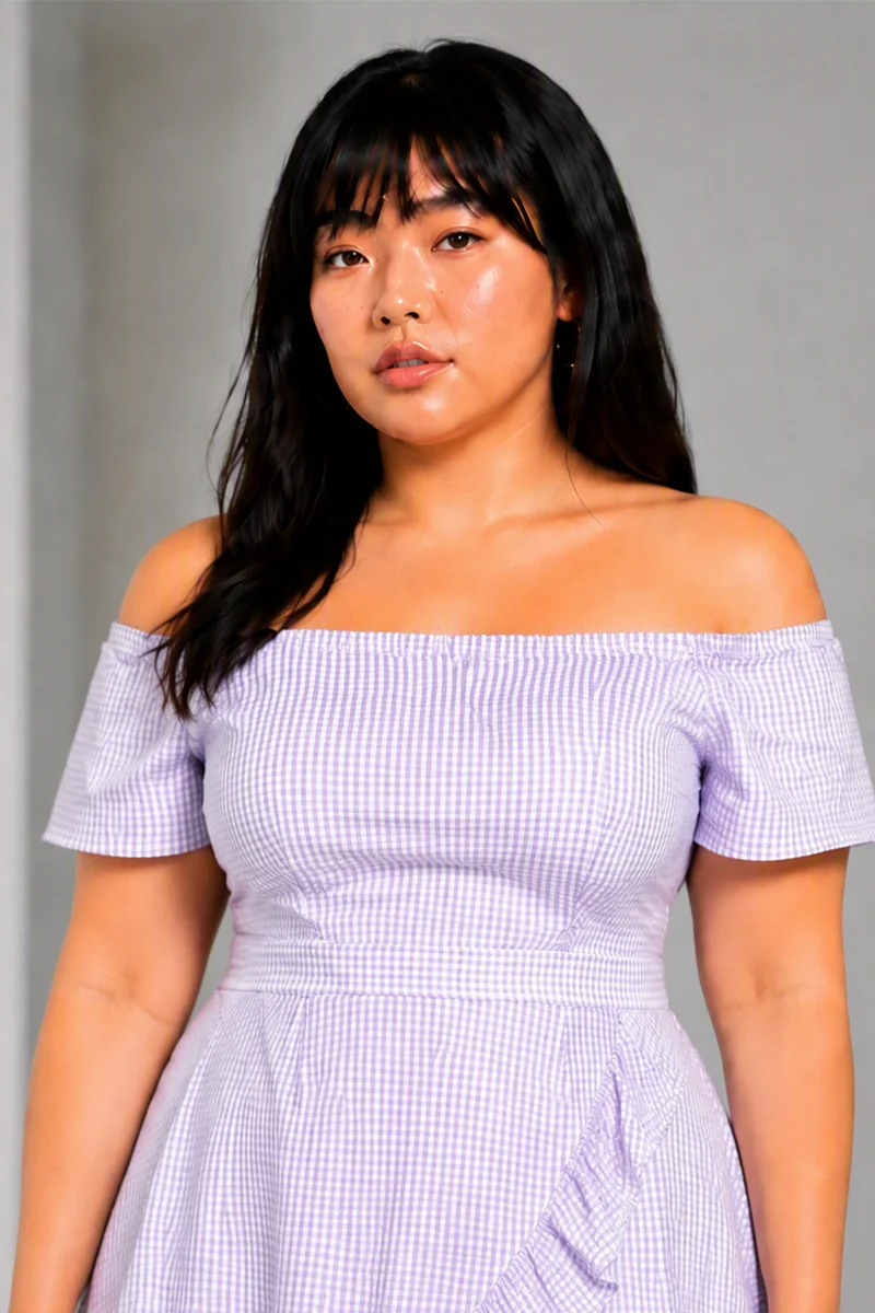 Rivel|Cotton Offshoulder Mini Dress