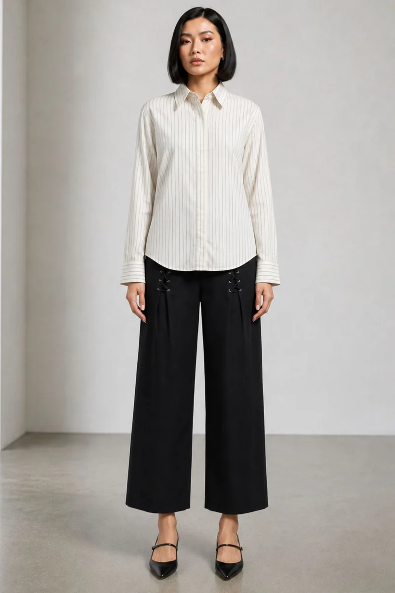 Brin|Cotton Regular Fit Pinstripe Shirt