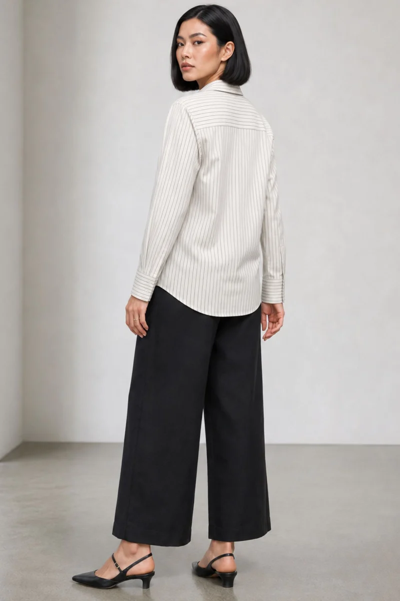 Brin|Cotton Regular Fit Pinstripe Shirt