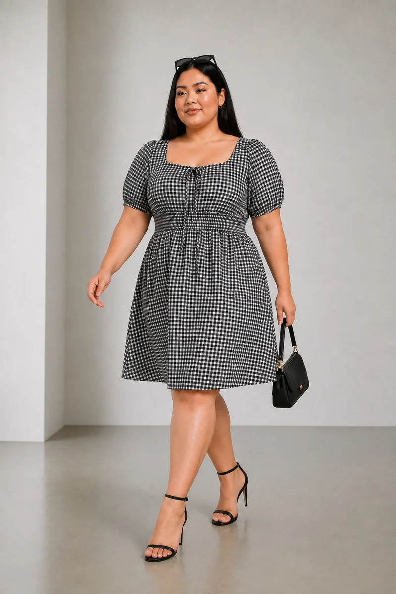 Kestrel|Cotton Puff Sleeve Mini Dress