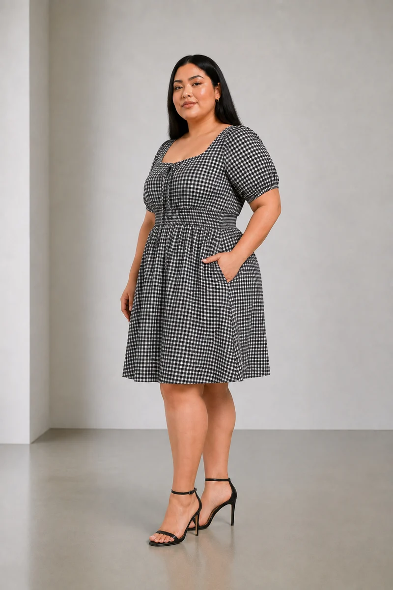 Kestrel|Cotton Puff Sleeve Mini Dress
