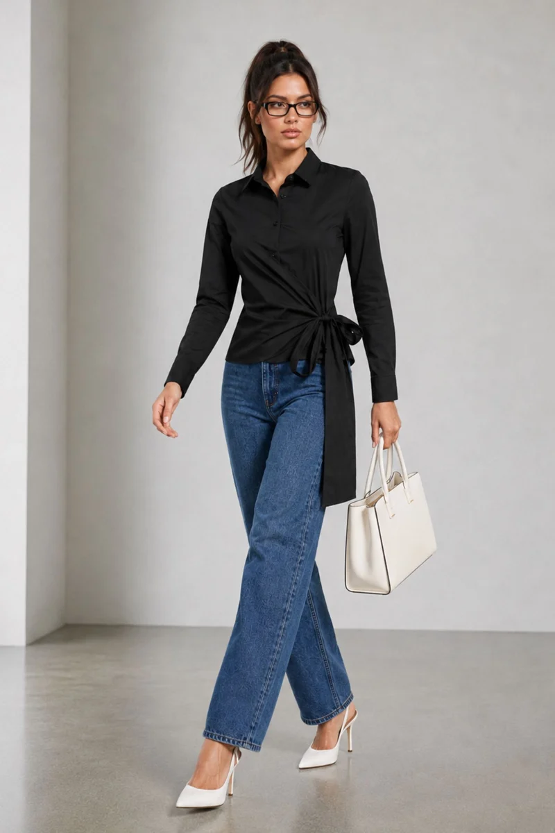 Nolis|Cotton Tieup Detail Shirt