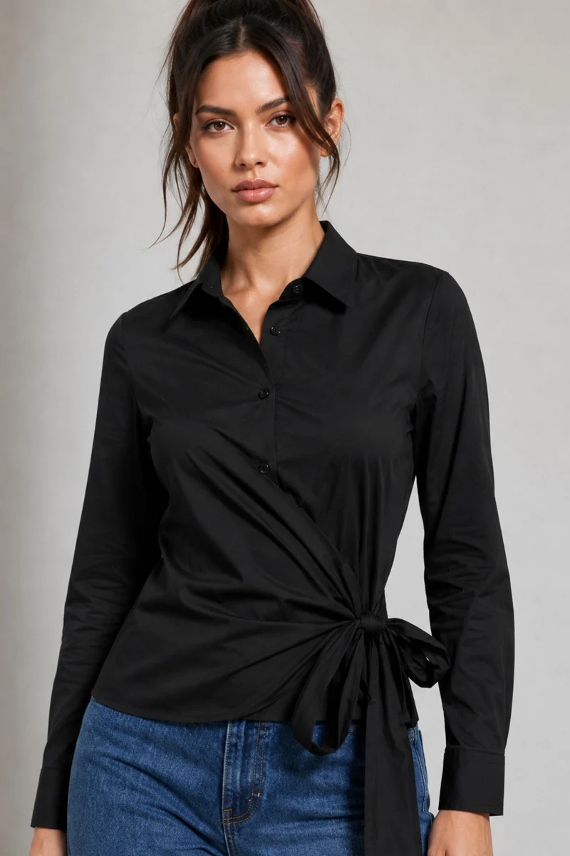 Nolis|Cotton Tieup Detail Shirt