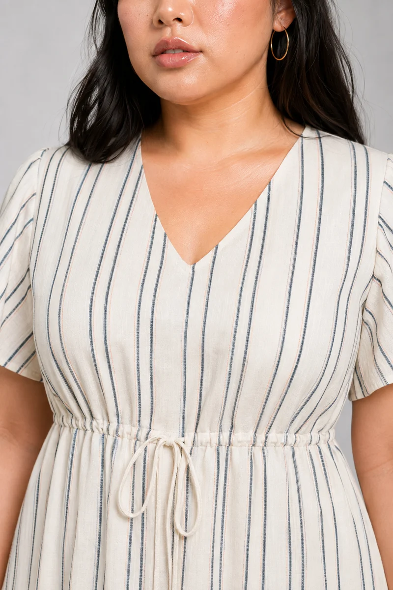 Calina|Cotton Tieup Mini Dress