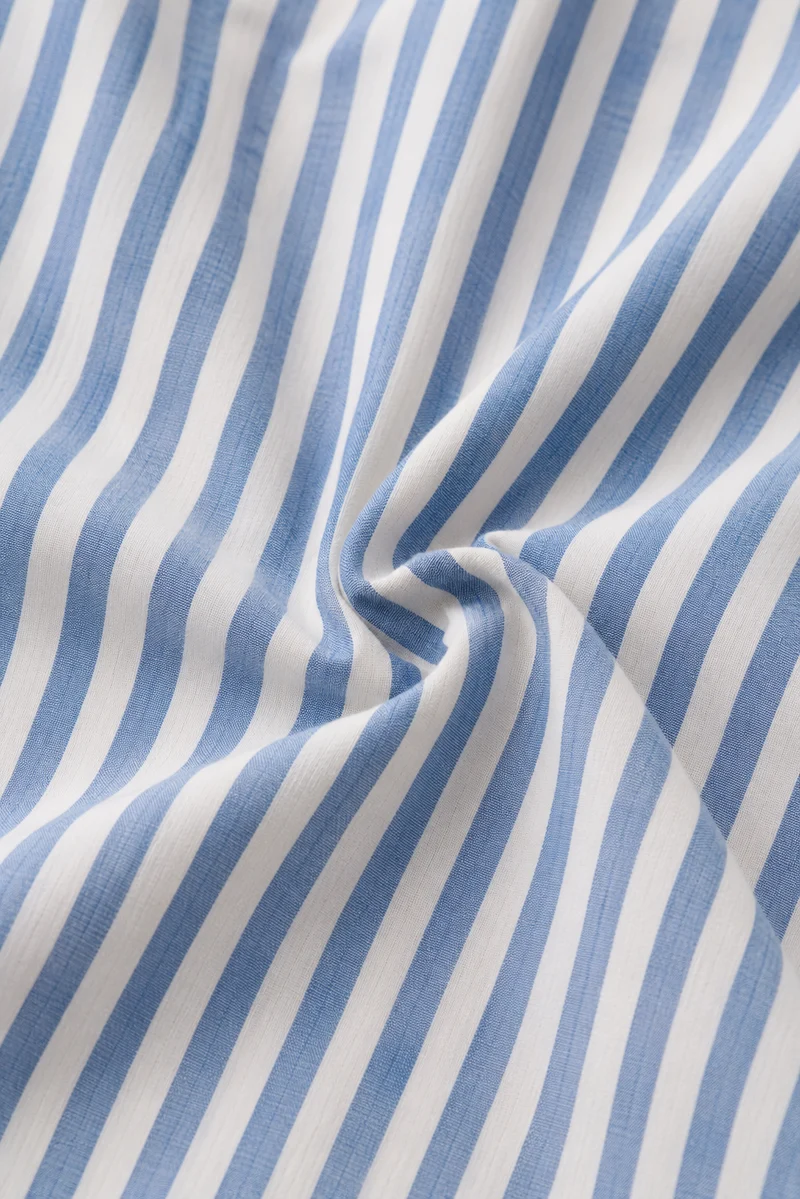 Calio|Cotton Mandarin Collar Mini Dress