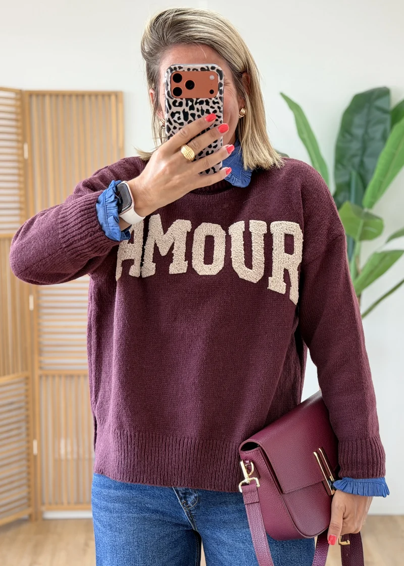 Pull Col Rond AMOUR
