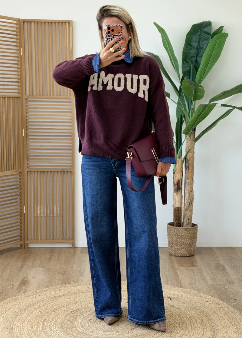 Pull Col Rond AMOUR