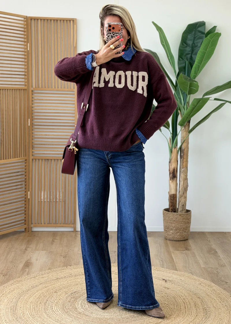 Pull Col Rond AMOUR